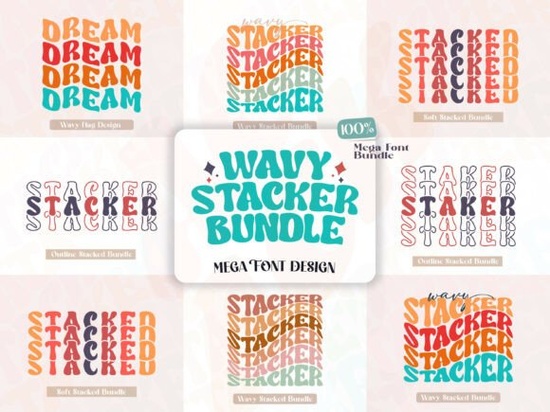Wavy Stacker Font